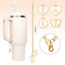Butterfly Letter Tumbler Charm for Stanley Cups | Axyaa Aesthetic Pendant for Thermos Cup