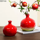 Pomegranate Ceramic Vase by Axyaa - Artful Flower Arrangement Vessels