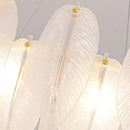 Axya Feather Glass Gold Pendant Light for Home Decor and Lighting