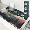 Axyaa Kitchen Drying Mat: Absorbent Dish Placemat & Table Cup Drying Mats