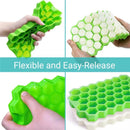 Axyaa Silicone Honeycomb Ice Mold with Lid for Cocktails & Whiskey