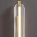 Axyaa Brass Gold Clear Glass Wall Light for Living Room and Bedroom