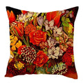 Axyaa Vintage Flowers & Birds Oil Painting Pillow Cover