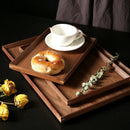 Axyaa Japanese Black Walnut Tea Tray & Dinner Plate for Home Décor & Serving