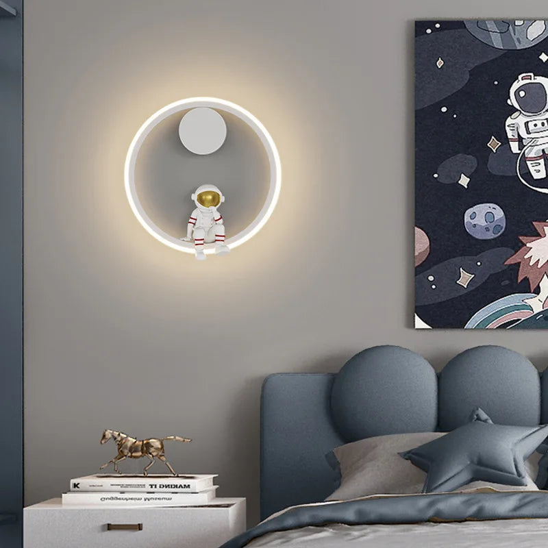 Axya Modern Astronaut LED Wall Lamp for Children's Room, Bedroom, Study, Living Room