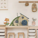 Axyaa Boho Cat Fabric Wall Decals for Nursery & Kids Room Decor