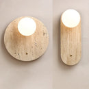 Yellow Cave Stone LED Wall Lamp for Wabi Sabi Ambiance in Bedrooms by Axyaa