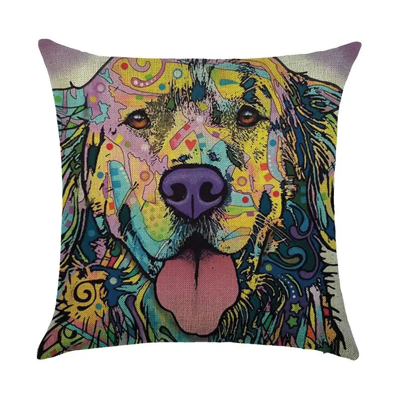 Axyaa Animal Print Pillow Cover: Stylish Sofa & Chair Linen Cushion Cover Art