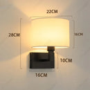 Axyaa LED Fabric Lampshade Adjustable Angle Spotlight for Bedroom Living Room Lighting