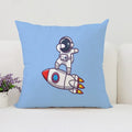 Axyaa Rocket Astronaut Cushion Cover 45*45 Home Decor Pillowcases
