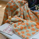 Axyaa Retro Jacquard Cashmere Blended Sofa Nap Blanket, Multifunctional & Thick Lambskin Blanket