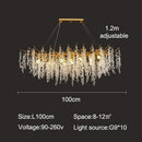 Axyaa Modern Luxury Crystal Chandelier LED Pendant Lamp for Home Decor