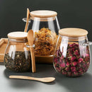 Axyaa Glass Oatmeal Cup Set with Lids, Spoons, Salad Bowls - Meal Prep Containers