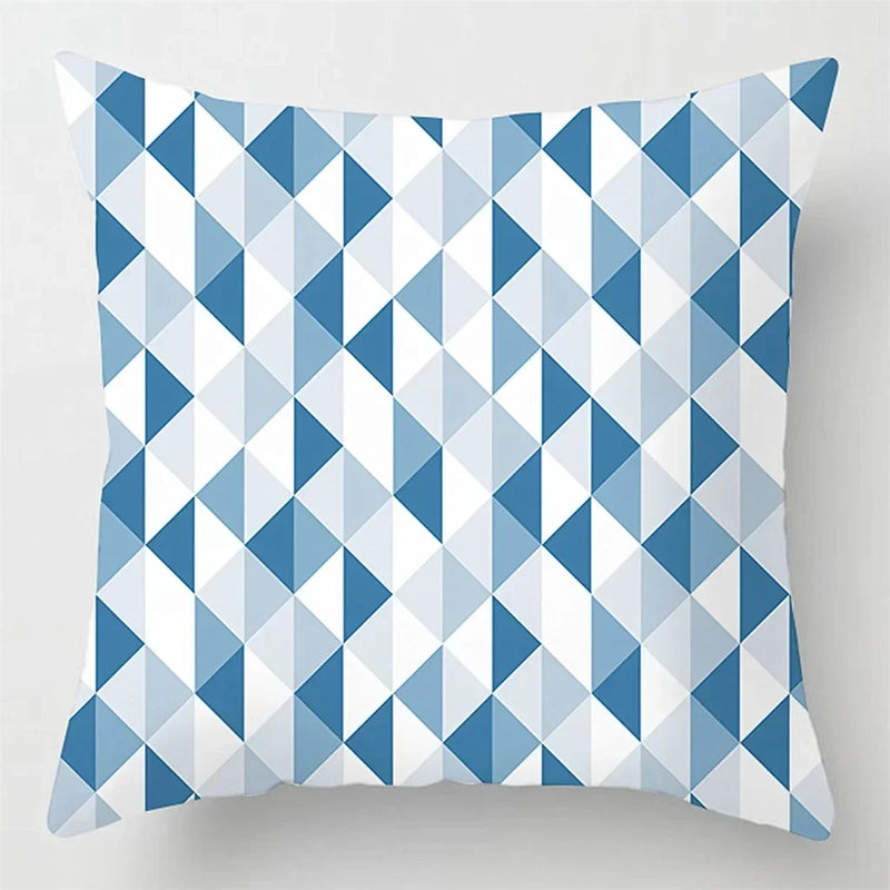 Axyaa Blue Flower Home Decor Pillowcase for Sofa, Bedding, Cushion