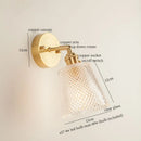Axyaa Glass LED Wall Lights Fixture for Home Decor and Bathroom Mirror