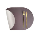 Axyaa Oval Green Faux Leather Placemat Set for Kitchen Dining & Coffee Table