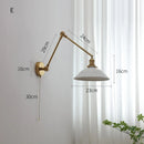 Axyaa Ceramic LED Wall Sconce Pull Chain Switch for Bedroom Bathroom Mirror Stair