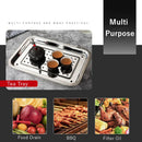 Axyaa Stainless Steel Food Drain Tray Set for Kitchen & Barbecue