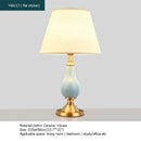 Axyaa Brass Ceramic Table Lamp Modern Luxury Decor for Home Living Room