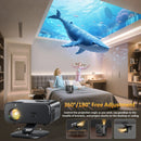 Axyaa 4K Android12 Mini Projector 64G Full HD 1080P WiFi6 Home Theater 3D Autofocus