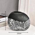Axyaa Ceramic Abstract Art Floral Vase Set