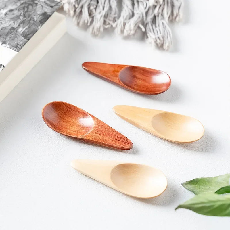 Axya Mini Wooden Spoon Tea Coffee Milk Powder Spice Salt Spoon