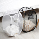 Axyaa Foldable Ventilated Dirty Clothes Basket - Large Capacity Laundry Organizer Storage