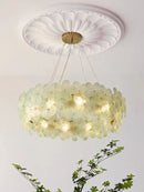 Axyaa Art Deco Glass LED Chandelier - Modern Ceiling Pendant Light for Home Decor