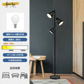 Axyaa Matte Black LED Triple Floor Lamp - Modern Minimalist Design for Living Room and Bedroom