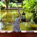 Axyaa Solar Elephant Lawn Lamp: Outdoor Resin Animal Lantern for Garden Decoration