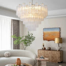 Axyaa Glass Vintage Villa Chandelier for Elegant Living Room, Bedroom, and Study