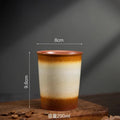 Axyaa Ceramic Gradient Coffee Cup with Silicone Cover, Portable & Creative Office Home Cup