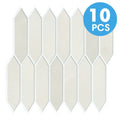 Axyaa PVC Prismatic Wall Panels - Set of 10, Easy Install Waterproof Tile Stickers