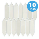 Axyaa PVC Prismatic Wall Panels - Set of 10, Easy Install Waterproof Tile Stickers