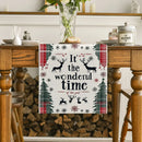 Axyaa Christmas Deer Table Runner - Farmhouse Dining Decor