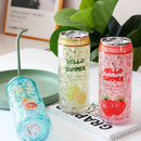 Axyaa Kawaii Fashion Cans Summer Ice Cup Plastic Water Bottle with Lid