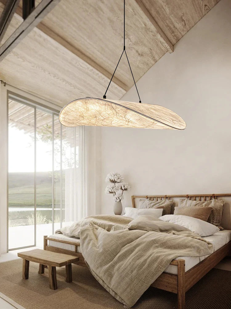 Axyaa Wabi Sabi Silk Chandelier: LED Nordic Minimalist Loft Pendant Light