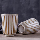 Axya Hand-Polished Ceramic Couple Mug Set for Home and Office
