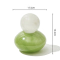 Axyaa Glass Sphere Aromatherapy Bottle with Lid, Geometric Design, Desktop Storage Container