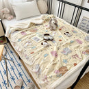 Axyaa Cartoon Milk Fleece Lamb Blanket - Spring/Autumn Season Sofa Nap Blanket