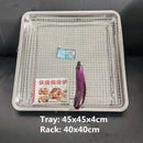 Axya Stainless Steel BBQ Grill Mesh Rectangular Baking Rack Drainage Cake Drying Frame