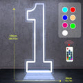 Axyaa Neon Double Digit Acrylic Digital Light for Birthday Party