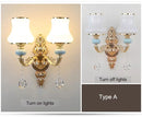 Axyaa Crystal Glass Wall Lamp | European Style Bedroom Club Bedside Aisle Light