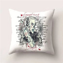 Skull Polyester Pillowcase 45X45CM Axyaa Home Decor Cushion Cover Square Sofa Decor