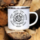 Axyaa Strong Beautiful Christian Enamel Coffee Cup, Vintage Outdoor Travel Mug