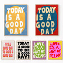 Retro Today Is A Good Day Canvas Posters by Axyaa for Modern Home Decor