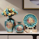 Axyaa Ceramic Vase Set - Retro European American Style Home Decor Craft Ornament