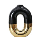 Axyaa Nordic Ceramic Vase | Electroplated Finish | Advanced Design for Creative Flower Arrangement