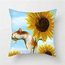 Axyaa Animals Polyester Cushion Cover for Home Sofa Decor - Farm Life Views Pillowcase