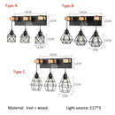 Axyaa Retro Industrial Wooden Wall Lamp LED Fixture for Bedroom, Restaurant, and Hotel